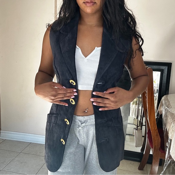 Danier Dark Navy Vest Vintage - Picture 3 of 14